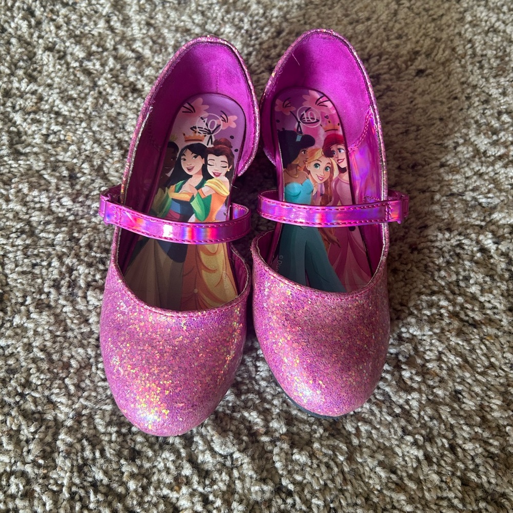 Pink Glitter Disney Dress Up Shoes